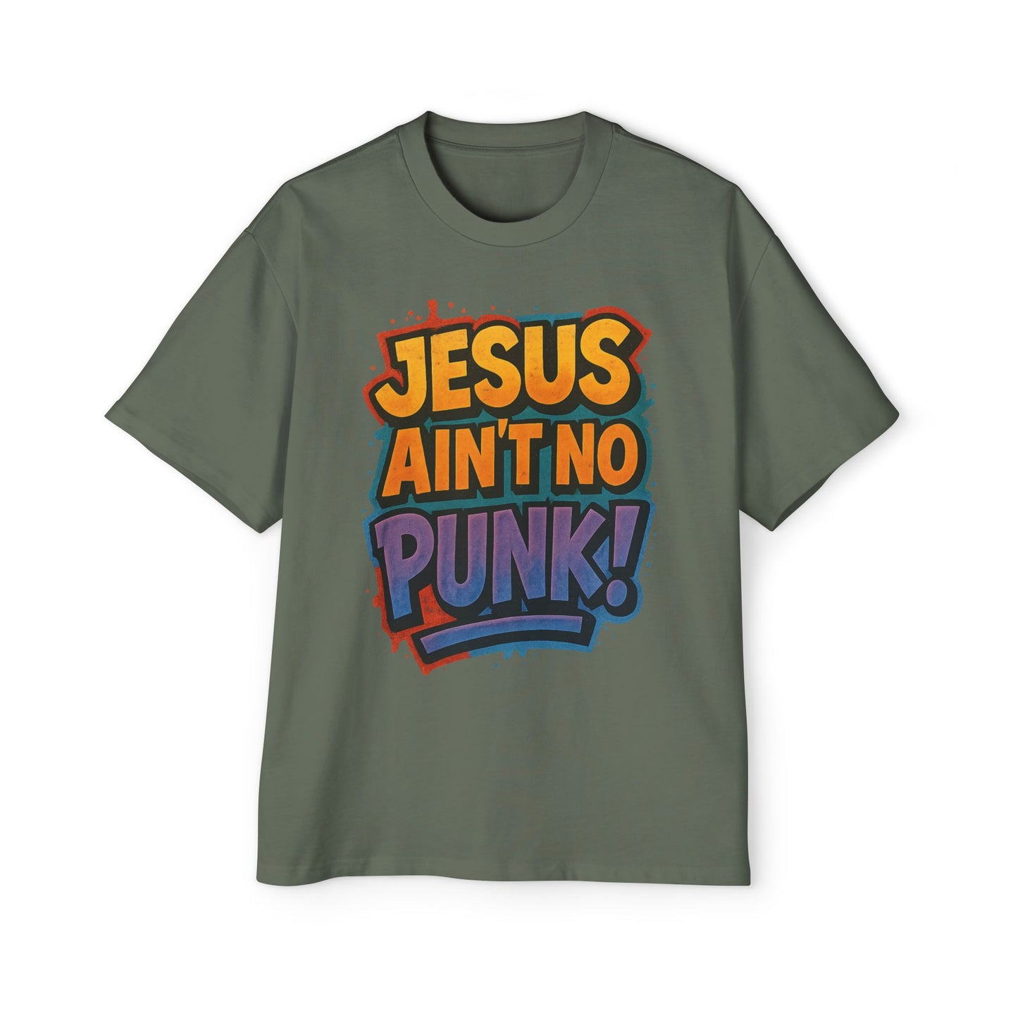 Jesus Ain't No Punk! Tee, Graphic Tee for Men, Streetwear, Casual Wear, Christian Apparel, Gift for Him