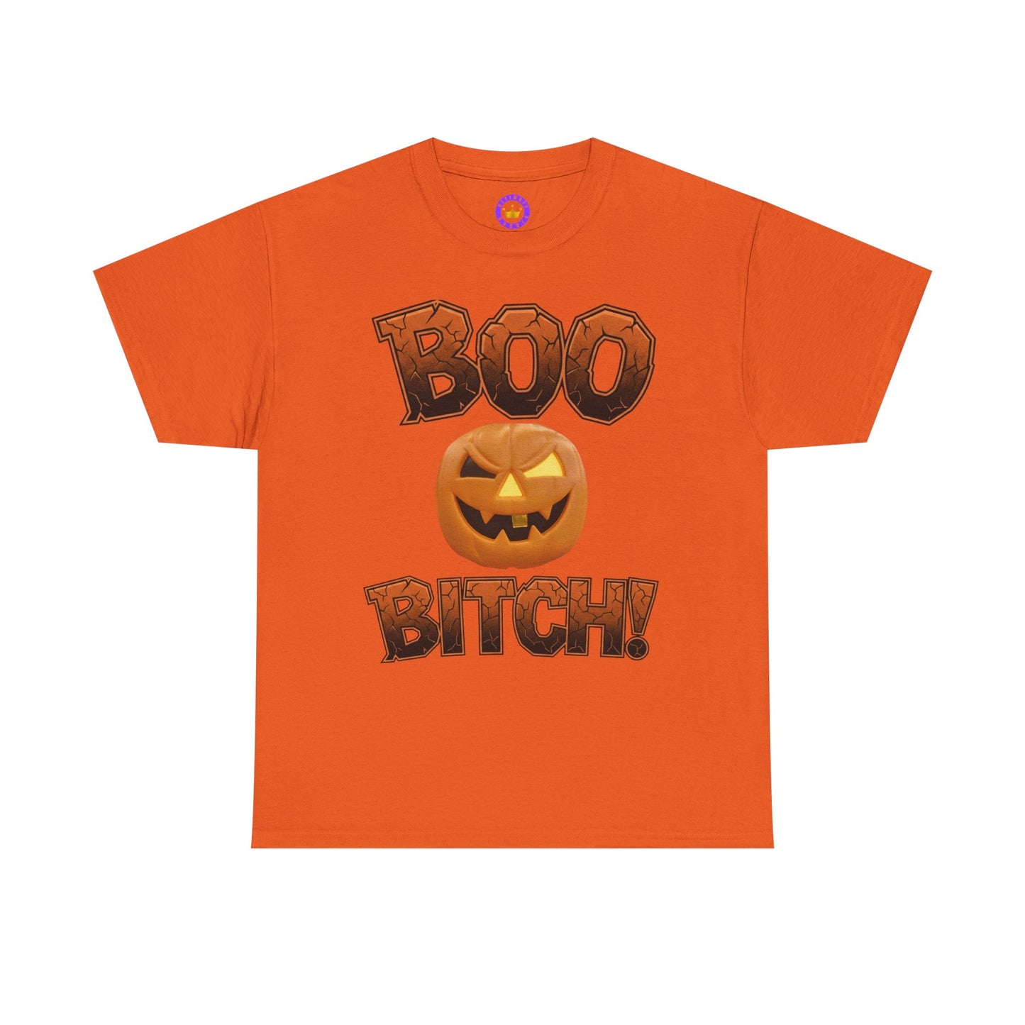 Boo Bitch Halloween Ghost T-Shirt | Funny Spooky Season Tee | Adult Humor Sarcastic Graphic Shirt | Unisex Heavy Cotton Top