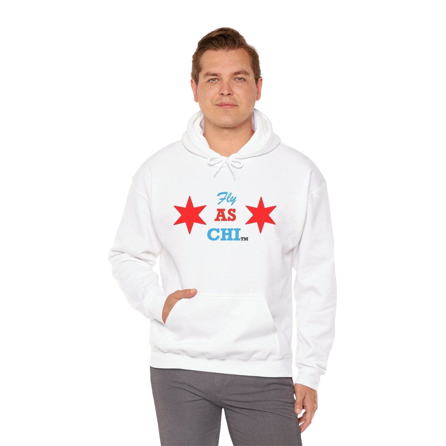 Fly As Chi Hoodie | Windy City Sweatshirt, Illinois Pride Pullover, Chicago Flag Apparel, Gift for Chicagoan