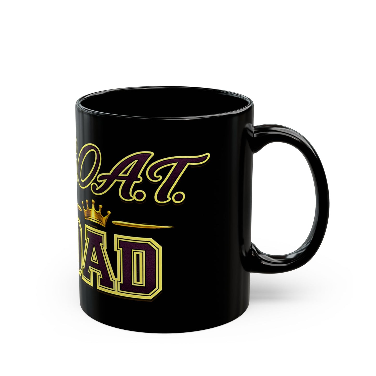GOAT Dad Black Mug — World's Best Dad Coffee Cup (11oz/15oz)
