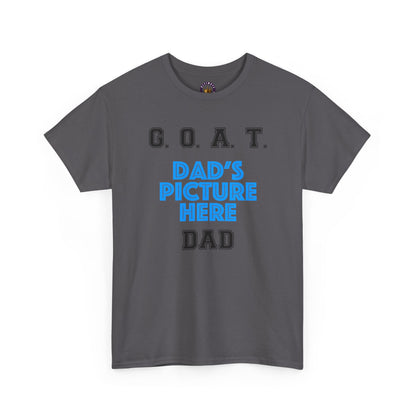 G.O.A.T. DAD Customizable  T‑Shirt | With Dad's Picture, Personalized Father's Day Tee