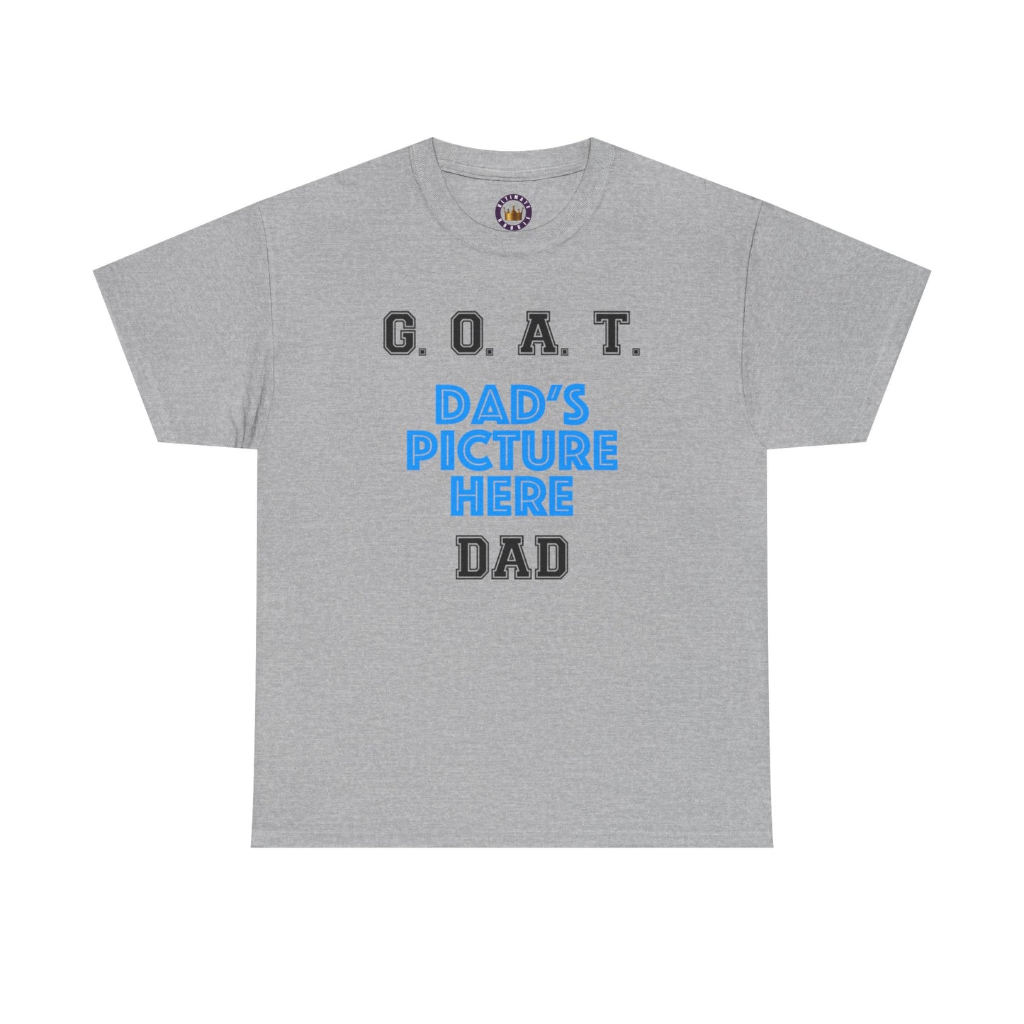 G.O.A.T. DAD Customizable  T‑Shirt | With Dad's Picture, Personalized Father's Day Tee