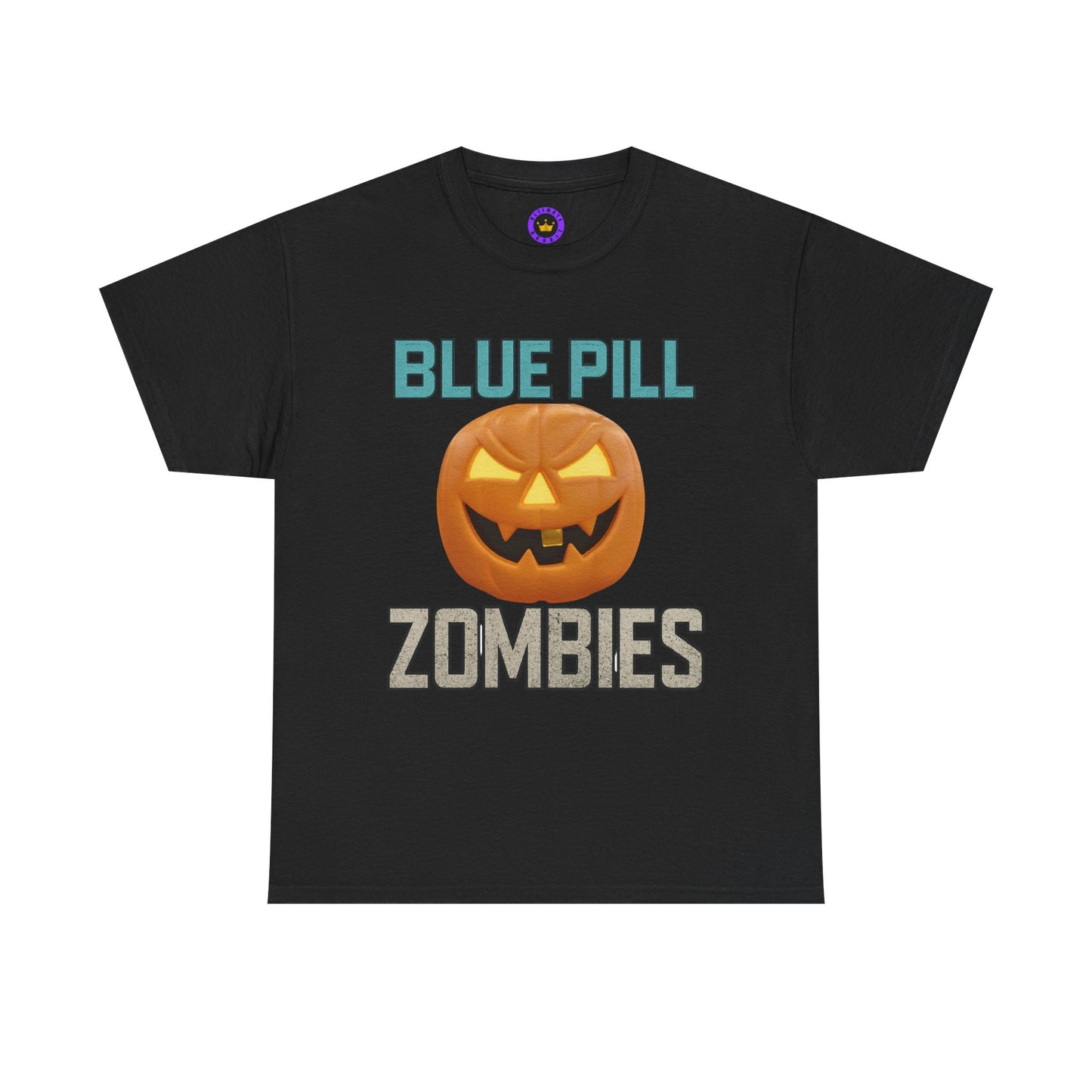 Blue Pill Zombies Tee | Halloween Zombie Tee, Funny Pumpkin Shirt, Unisex Heavy Cotton Tee, Party Apparel, Spooky Gift Idea, Fall Festivities