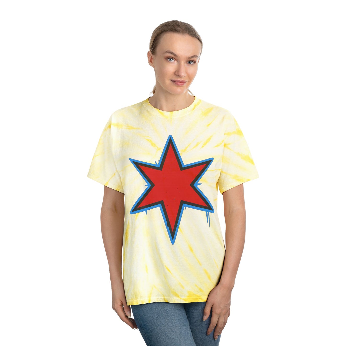 Grateful Star | Tie-Dye Chicago Star Tee | Graphic T‑Shirt