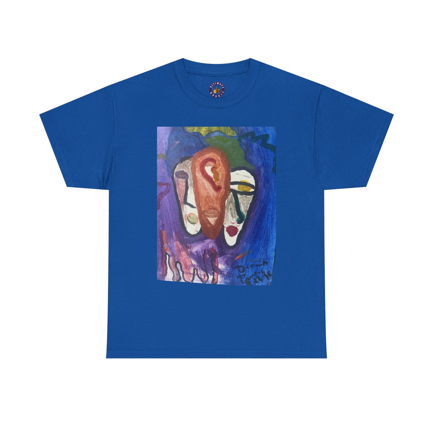 Premium Thee Shirt | Abstract Face Art T-Shirt | Colorful Modern Expressionist Tee