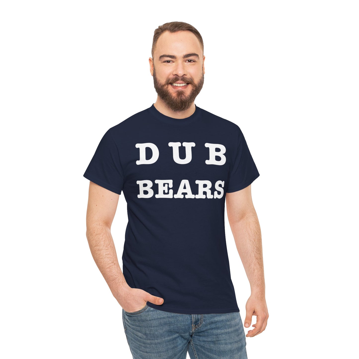 Dub Bears Unisex Heavy Cotton Tee, Casual T-Shirt, Graphic Tee, Gift for Bears Fans, Everyday Wear, Cool Animal Shirt