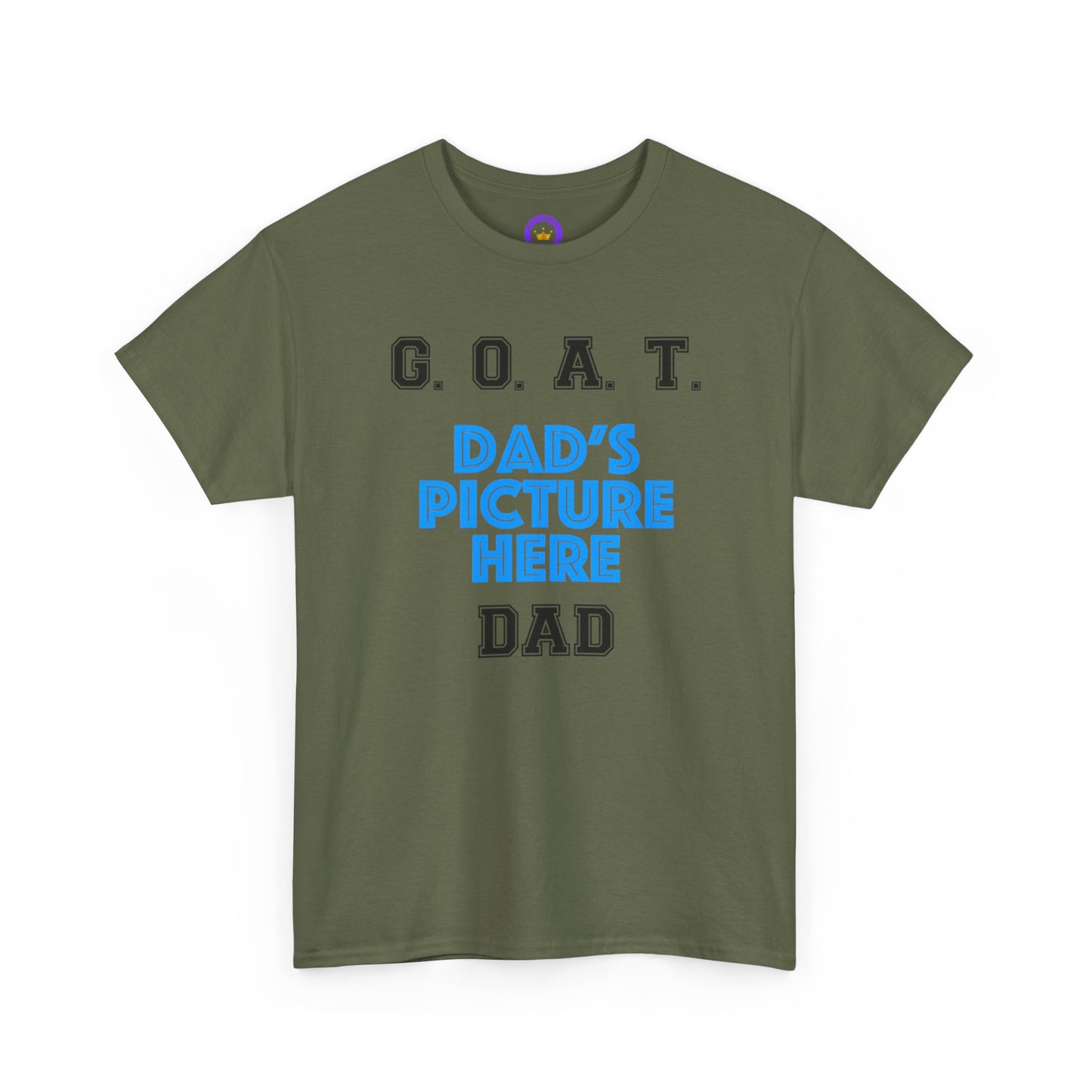 G.O.A.T. DAD Customizable  T‑Shirt | With Dad's Picture, Personalized Father's Day Tee